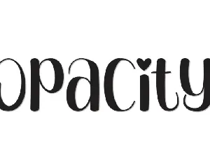 Opacity Display font