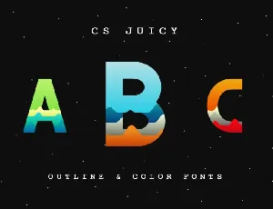 CS Juicy Color font