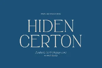 Hiden Certon font