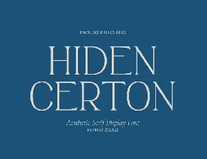 Hiden Certon font