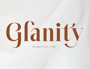 Glanity DEMO VERSION font