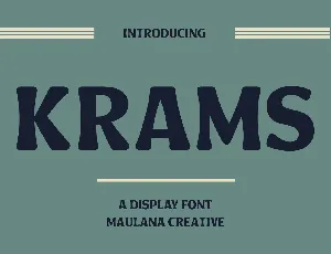 Krams font