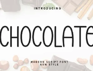 Chocolate Display font