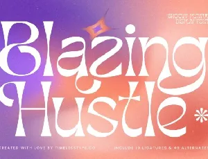 Blazing Hustle Display font