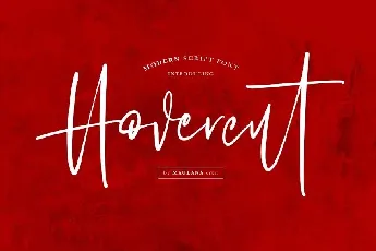 Hovercut Brush Script font