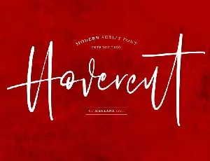 Hovercut Brush Script font