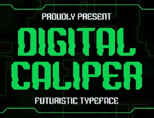 Digital Caliper Display font
