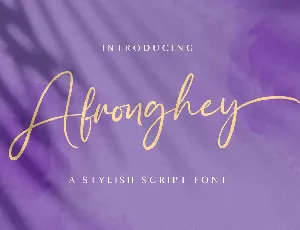 Afronghey font