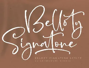 Belloty Signatone font