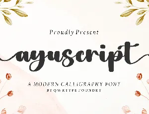 Ayuscript font