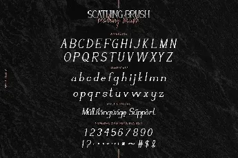 Scathing Brush Demo font