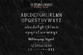 Scathing Brush Demo font