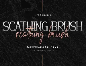 Scathing Brush Demo font