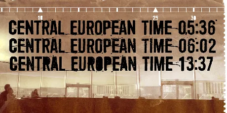 Central European Time font