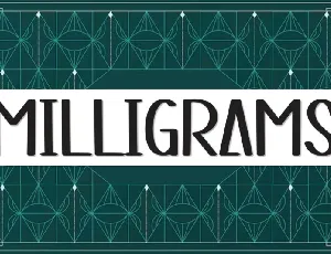 Milligrams Display font