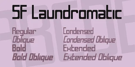 SF Laundromatic font