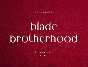 Blade Brotherhood Serif font