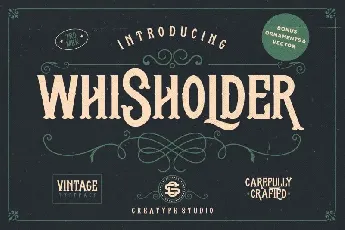 Whisholder Vintage Retro font