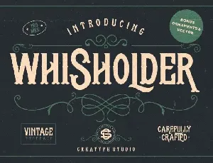 Whisholder Vintage Retro font