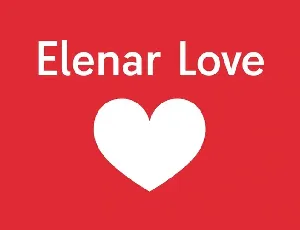 Elenar Love font