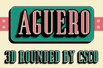 Aguero Serif Rounded 3D font