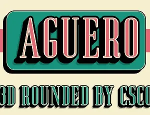 Aguero Serif Rounded 3D font