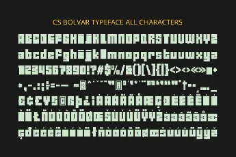 CS Bolvar font