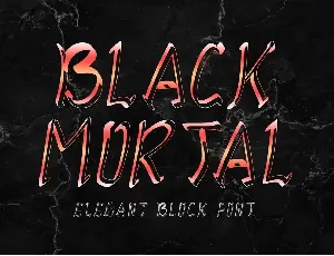 Black Mortal font