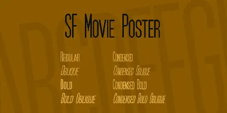 SF Movie Poster font