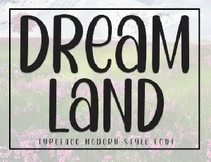 Dream Land Display font