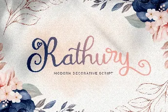 Rathury Decorative Script font