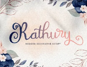 Rathury Decorative Script font