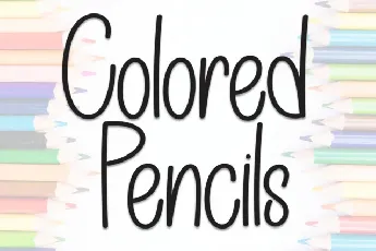 Colored Pencils Display font