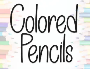 Colored Pencils Display font