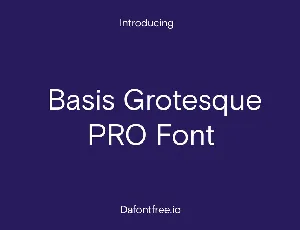 Basis Grotesque PRO Family font