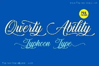 Qwerty Ability Script font