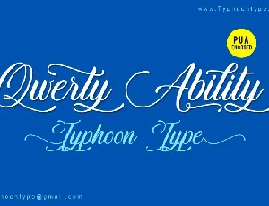 Qwerty Ability Script font