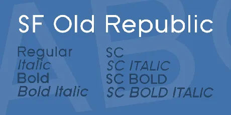 SF Old Republic font