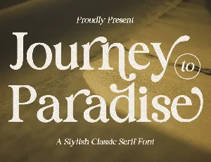 Journey To Paradise font