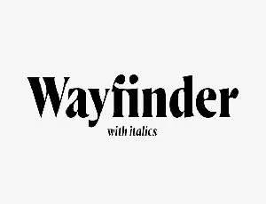 Wayfinder Family font