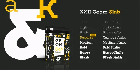 XXII Geom Slabâ„¢ Family font