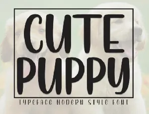 Cute Puppy Display font