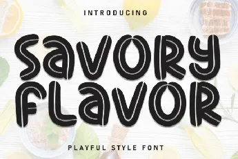 Savory Flavor Display font