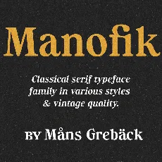 Manofik PERSONAL USE ONLY font