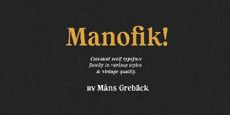 Manofik PERSONAL USE ONLY font