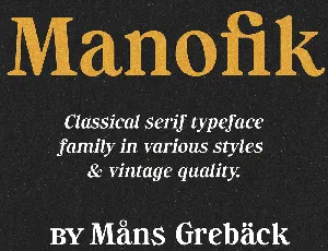 Manofik PERSONAL USE ONLY font