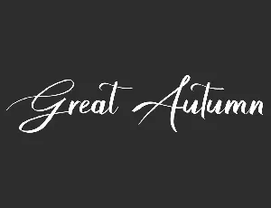 Great Autumn Demo font