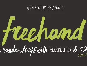 Freehand Blockletter font