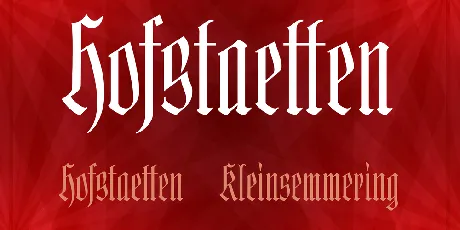 Hofstaetten font