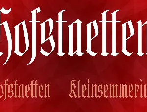 Hofstaetten font